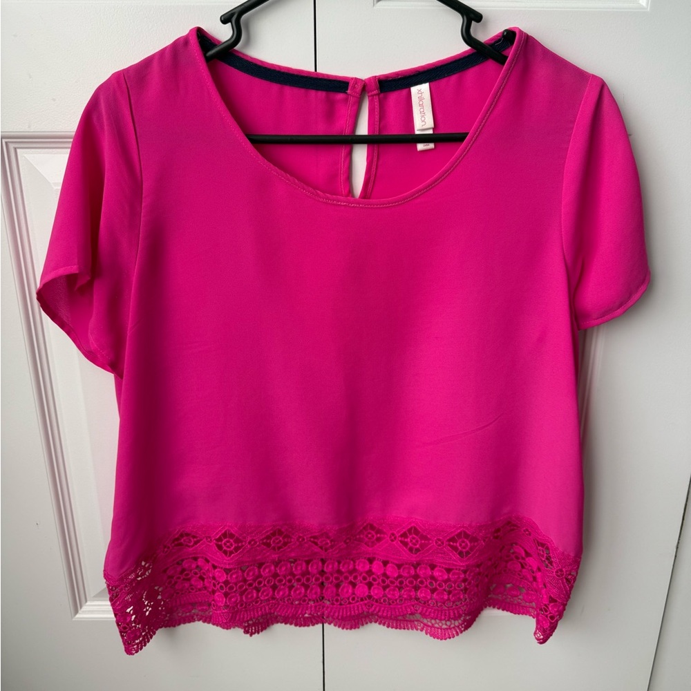 Pink lace shirt
